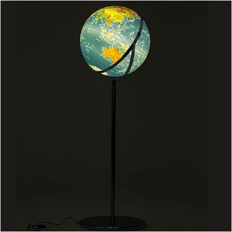 OLOTU Globe Premium Classic Floor Standing World Globe 3D Embossed Large Illuminated World Globe Educational Map Globe 720 Globe 51.1 Inch Globe for Decor