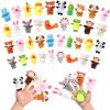 60 Pcs Finger Puppets Set - 19 Different Stuffed Animal Finger Puppets Bulk Easter Egg Hunt Filler for Storytelling, Role Playing, Teaching, and Easter Gifts view 1