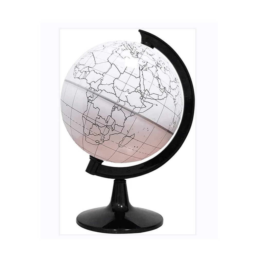 OLOTU Globe Desktop World Globe with Metal Base Graffiti Reusable Globe Kids and Teacher Globe Small Geographic Globe Home Decor Globe for Decor