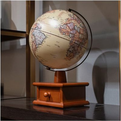 Globe Lighting Globe 8 Inch Ar World Educational Globe with Drawer Holder and Touch Light Kids Lighting Globe Light for Home, Office Globe for Decor