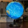 OLOTU Globe Newest World Globe Glowing World Globe 3D Raised Relief Topographic Geo Globe with Ar and Black Wooden Base Hd Map Globe for Decor view 1
