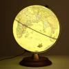 OLOTU Globe Newest Retro World Globe Led Rustic Decorative Desktop Globe Rotating Earth Geographical Globe Wooden Base Globe 9.8 Inch Globe for Decor view 2