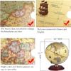 OLOTU Globe Newest Retro World Globe Led Rustic Decorative Desktop Globe Rotating Earth Geographical Globe Wooden Base Globe 9.8 Inch Globe for Decor view 4