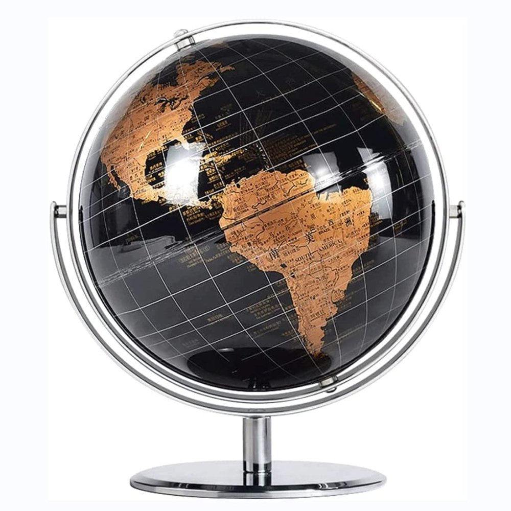 Globe World Globe Antique Desktop Geo Globe 720 Rotating Globe Educational Map Adult Kids School, Home Office 10 Inch Diameter Globe for Decor