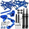 hopsupRC RC Stainless Steel Drive Shaft CVD Axles Upgrades Part for 1/10 Rustler/Stampede VXL 2WD,Alloy Suspension A Arm,Aluminum Caster Block & Steering Blocks & Rear Stub Carriers,Navy Blue view 1