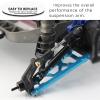 hopsupRC RC Stainless Steel Drive Shaft CVD Axles Upgrades Part for 1/10 Rustler/Stampede VXL 2WD,Alloy Suspension A Arm,Aluminum Caster Block & Steering Blocks & Rear Stub Carriers,Navy Blue view 4
