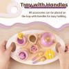 BUYGER Kids Wooden Tea Party Set for Little Girls Toddler Pretend Play Food Kitchen Accessories Princess Birthday Gifts for Ages 3 4 5 Years Old view 4