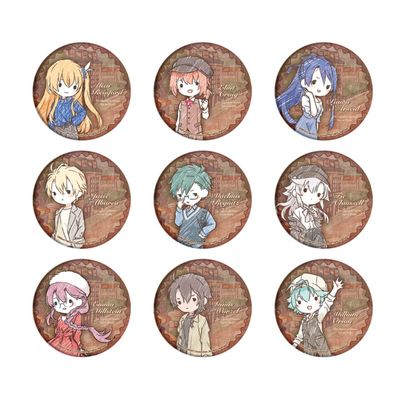 Legend of Heroes The Trail of the Flash III 16 Graph Art Illustration Tin Badge Box of 9