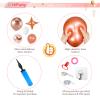115pcs Rose Gold Birthday Party Decorations for Women Girls Kids, Happy Birthday Banner+Rose Gold White Confetti Metallic Balloons Garland Arch Kit+Circle dots Garland+Pump+Complete Accessories view 3