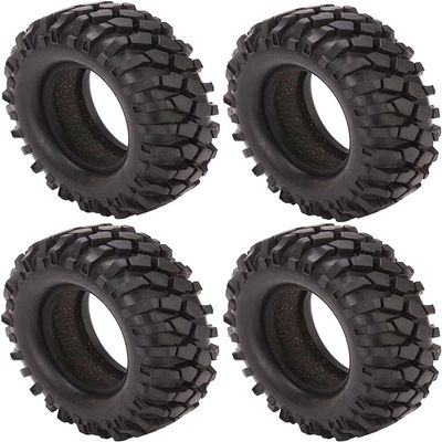 96mm RC Off Road Climbing Car Tires,WONFAST 4PCS RC Crawler Rubber Tires 1.9 inch Wheels Tyres Set for 1:10 RC Rock Crawler Car for Axial SCX10 D90 TF2 MST Tamiya TRX-4 Parts