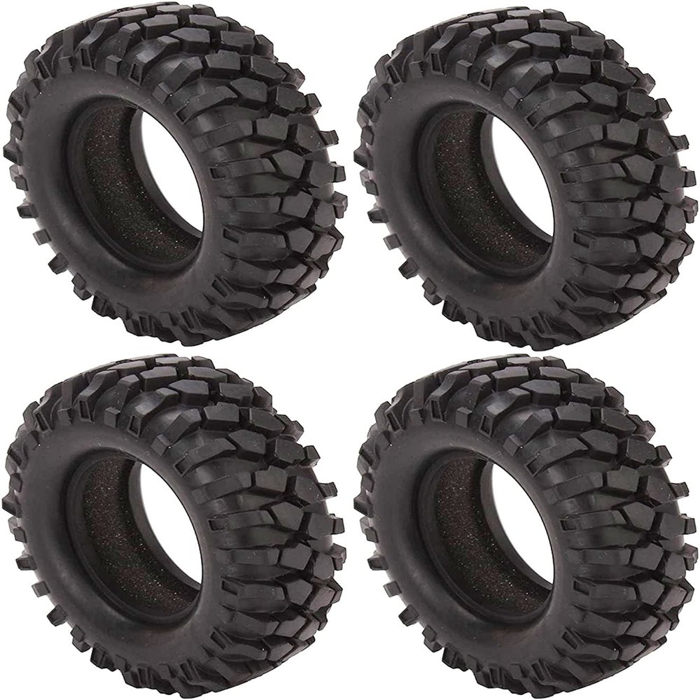 96mm RC Off Road Climbing Car Tires,WONFAST 4PCS RC Crawler Rubber Tires 1.9 inch Wheels Tyres Set for 1:10 RC Rock Crawler Car for Axial SCX10 D90 TF2 MST Tamiya TRX-4 Parts
