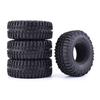 WONFAST 4PCS RC Crawler 100mm Rubber Tires 1.9 inch Wheels Tyres Set for 1:10 RC Rock Crawler Car for Axial SCX10 D90 TF2 Tamiya TRX-4 Parts view 1