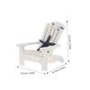 LIFKOME Fairy Garden Beach Theme Miniature Decor 2pcs Nautical Themed Wood Chair Ornaments for Decorative Display view 2