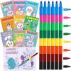 24 Pcs Easter Coloring Books with 24 Stacking Crayons for Kids Party Favors Easter Holiday Activity Books Rainbow Crayons Easter Egg Basket Stuffer Party Supplies for Kids School Classroom Activity view 1