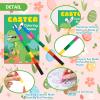 24 Pcs Easter Coloring Books with 24 Stacking Crayons for Kids Party Favors Easter Holiday Activity Books Rainbow Crayons Easter Egg Basket Stuffer Party Supplies for Kids School Classroom Activity view 3