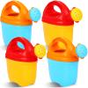 4 Packs Watering Can Garden Equipment Toy Sand Toys Interesting Plastic Watering Can Plant Garden Watering Can Toys Bath Toys for Girls and Boys Gardening Beach Tools, 3 Colors view 1