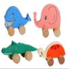 TOWO Wooden Cars for Toddlers - Animals on Wheels - Vehicles Sensory Grasping Motor Skill Toy Push and Go First Trucks for Baby 12 Months 1 Year Old view 1