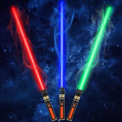 KEGOZ Light Saber for Kids, 3 Packs 3 Colors Light Sword with FX Sound (Motion Sensitive) and Glowing Handle, Expandable Light Sabers Set for Halloween Xmas Children's Day Gifts