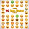 Emoticon Stickers for Kids - 2" Circles Shiny Silver - Smile Stickers for School and Home, Rewards, Parties, and More. Made in The USA by Kenco (6) view 2