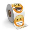 Emoticon Stickers for Kids - 2" Circles Shiny Silver - Smile Stickers for School and Home, Rewards, Parties, and More. Made in The USA by Kenco (6) view 3