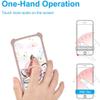 Case for Moto One Action Case Compatible with Motorola Moto One Action Phone Case Cover [with Tempered Glass Screen Protector][Hard PC + Soft Silicone][Ring Support] [Gold Glitter+Luminous] JSF-JJS view 4