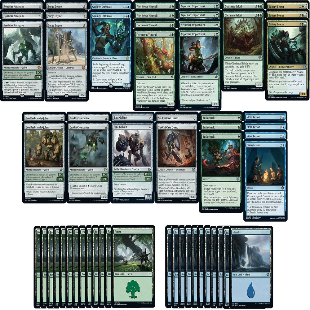 Elite Simic Powerstone Ramp Creature Deck - Blue Green - Huge Creatures - Very Powerful - Modern Legal - Custom Built - Magic The Gathering - MTG - 60 Card!