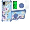 Case for Tcl 30 Le 30le Case Compatible with Tcl 30 Z 30z T602dl Phone Case Cover [with Tempered Glass Screen Protector][Hard PC + Soft Silicone][Ring Support] [Gold Glitter+Luminous] JSL-SZH view 1