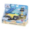 Bluey Bandit Surf Beach Toy Set, Exclusive 3" Poseable Bandit Figure Beach Toy Kit with Sunglasses, Quad Bike & Surfboard Accessories view 1