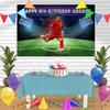 Ronaldo CR7 Star Soccer Birthday Banner Personalized Party Backdrop Decoration 60x44 Inches - 5x3 Feet view 1