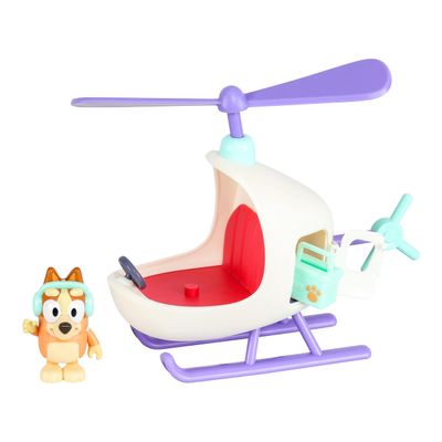 Bluey Vehicle & Figures Bingos Toy Helicopter Playset, Toddler Helicopter with Bingo Figurine and Accessory Toolkit, Vehicle Toys for Kids Age 3+