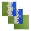 Apostrophe Games Island Building Block Base Plates Compatible with All Major Brands - 3 Pack Beach - 2 Straight & 1 Center Grass add-on to Expand Your Island - 10-1/16" x 10-1/16"Inches view 1