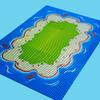 Apostrophe Games Island Building Blocks Base Plates Compatible with All Major Brands - 6 Pack of Beach Plates - 4 Corners & 2 Straight view 2