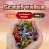 Dragon Toys - 24 Pcs Dragon Playset in The Box - Dragon Figurine for Party Favors - Classroom Prizes Pinata Stuffers - Dragon Toy Goodie Bag Supplies - Bulk Gifts for Kids - Easter Gifts for Kids view 3