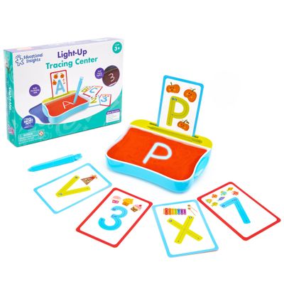Educational Insights Light-Up Tracing Center - Toddler Learning Activities, Alphabet Learning Toys, Writing Practice for Kids, Learn to Write with Alphabet Flashcards, Letter Tracing for Kids, Ages 3+