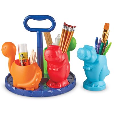 Learning Resources Create-a-Space Kiddy Center Dinos, 5 Pieces, Ages 3+, classroom supplies, school supplies for teachers, caddy organizer, classroom organizers