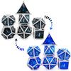 MJDICEOK Color Changing dice Metal Dragons dice DND dice Set D&D dice Set Role Playing dice Apply to Dungeons and Dragons (Black to Blue) view 1