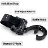 2 Pack Stroller Hooks 360 Degree Rotatable Baby Stroller Hanging Clips Hook for Mommy Stroller Multipurpose Hooks Stroller Clip Straps for Hanging Diaper Bags Grocery Shopping Bags (Black) view 3