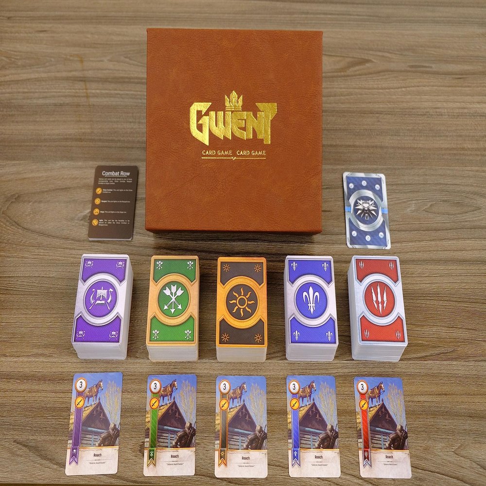 The Gwent Cards Set | Complete Collection with 5 Decks, 527 Premium Cards, Leather Case, Playmat, Map mat and DLC Expansion - The Ultimate Gwent Gaming Experience!