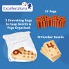 Excellerations Peg Number Board, Included: 10 Rubberwood Boards + 55 Wood Pegs + Storage Bag, Montessori Math Materials, Learning Manipulatives, Counting for Kids, Reggio Emilia Classroom Essentials view 3