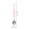 1pcs Double Head Baby Spoon,Silicone Baby Fruit Scraping Mud Spoon Feeding Spoons Training Spoon Set for Infants Baby, view 4