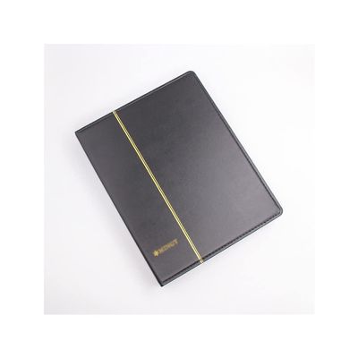 BAN.P Collection Album 3/7/9 Hole Leather Coin Collection Album Paper Money Postage Stamp Commemorative Coin Folder Book (Color : M Black Empty Album)
