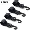 4 Pack Stroller Hooks Baby Stroller Hanging Clips Hook for Mommy Stroller Multipurpose Hooks Stroller Clip Straps for Hanging Diaper Bags Grocery Shopping Bags (Black) view 2