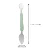 1pcs Double Head Baby Spoon,Silicone Baby Fruit Scraping Mud Spoon Feeding Spoons Training Spoon Set for Infants Baby,Green view 4