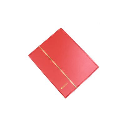 BAN.P Collection Album 3/7/9 Hole Leather Coin Collection Album Paper Money Postage Stamp Commemorative Coin Folder Book (Color : S red Empty Album)