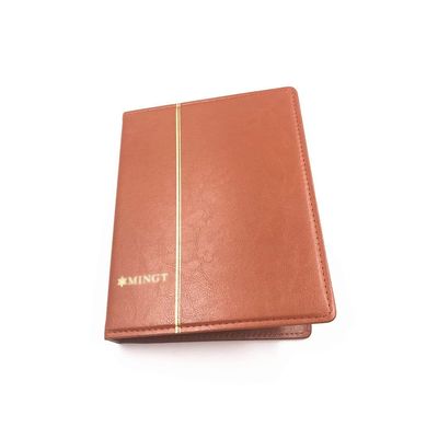 BAN.P Collection Album 3/7/9 Hole Leather Coin Collection Album Paper Money Postage Stamp Commemorative Coin Folder Book (Color : S Brown Empty Album)