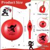 32 Pcs Ninja Birthday Party Decorations Ninja Party Supplies Punch Balloons Games Heavy Duty Latex Bounce Balloons with Rubber Band Handle for Kids Goodie Bag Fillers view 2