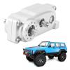 VBESTLIFE Transfer Case 313mm Wheelbase 2 Speed CNC Machined Anodised Aluminium Alloy RC Parts for Scx10 1/10 RC Car (Silver) view 2