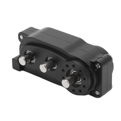 VBESTLIFE Transfer Case 313mm Wheelbase 2 Speed CNC Machined Anodised Aluminium Alloy RC Parts for Scx10 1/10 RC Car (Black)