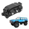 VBESTLIFE Transfer Case 313mm Wheelbase 2 Speed CNC Machined Anodised Aluminium Alloy RC Parts for Scx10 1/10 RC Car (Black) view 4