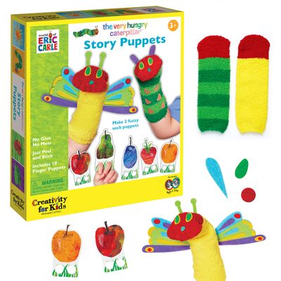 Creativity for Kids The Very Hungry Caterpillar Story Puppets: Sock Puppet Kit for Toddlers from The World of Eric Carle, Crafts for Kids (Ages 3+)